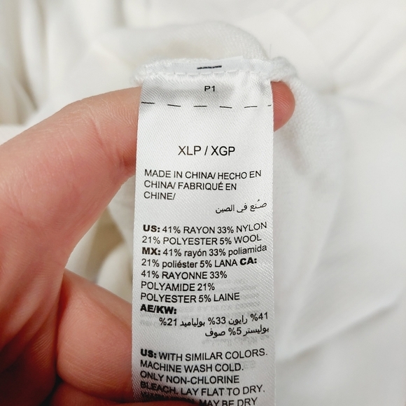 White House Black Market White Raglan Boat Neck Pullover Sweater 4174 - Picture 8 of 10